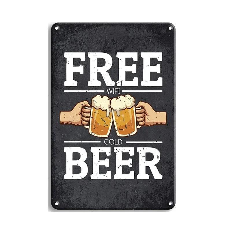 Винтажные приветствия, пиво, коктейль, жестяные вывески, декор, плакат, металлические вывески, настенная жестяная тарелка, живопись, человек, пещера, бар, кафе, художественные таблички, украшение