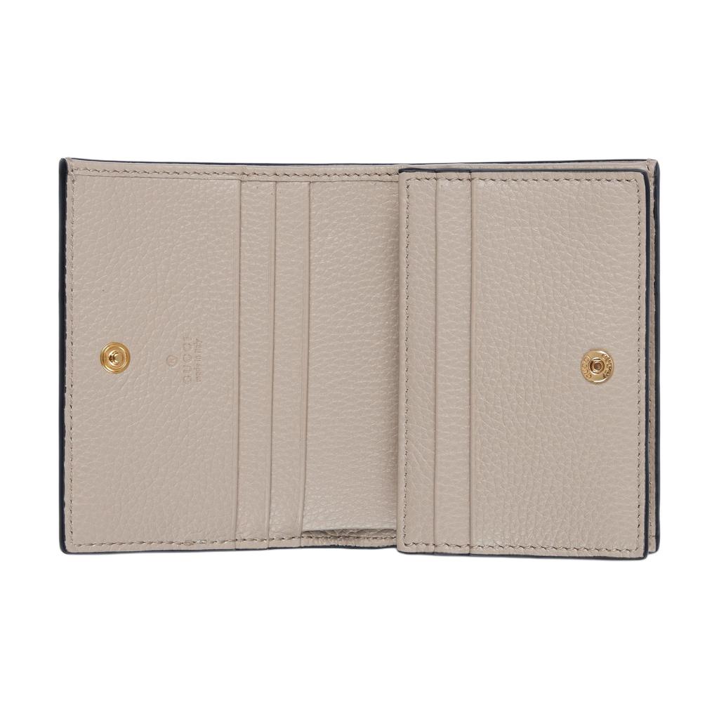 Gucci GG Marmont Logo Print Mini Wallet Women wallet Beige White Gold 841358-AAE5E-9549