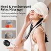 Electric Head Massager Scalp Massager Head Compress Air Bag Massager with Heat & Knead Portable Electric Head-Eye Massager