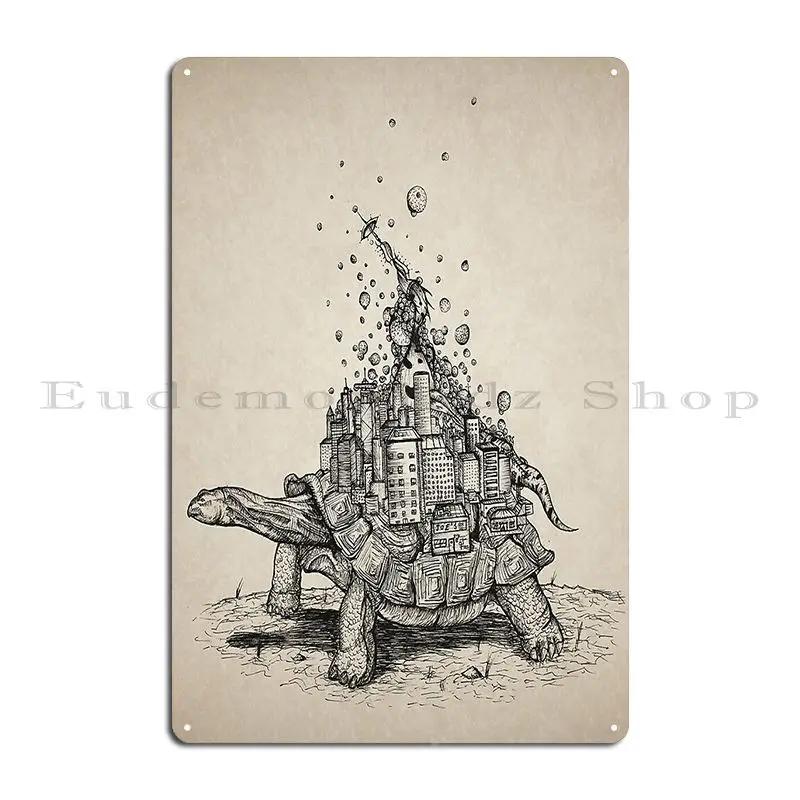 Tortoise Town Metal Plaque Poster Rusty Designing Wall Pub Home Printing Tin Sign Poster