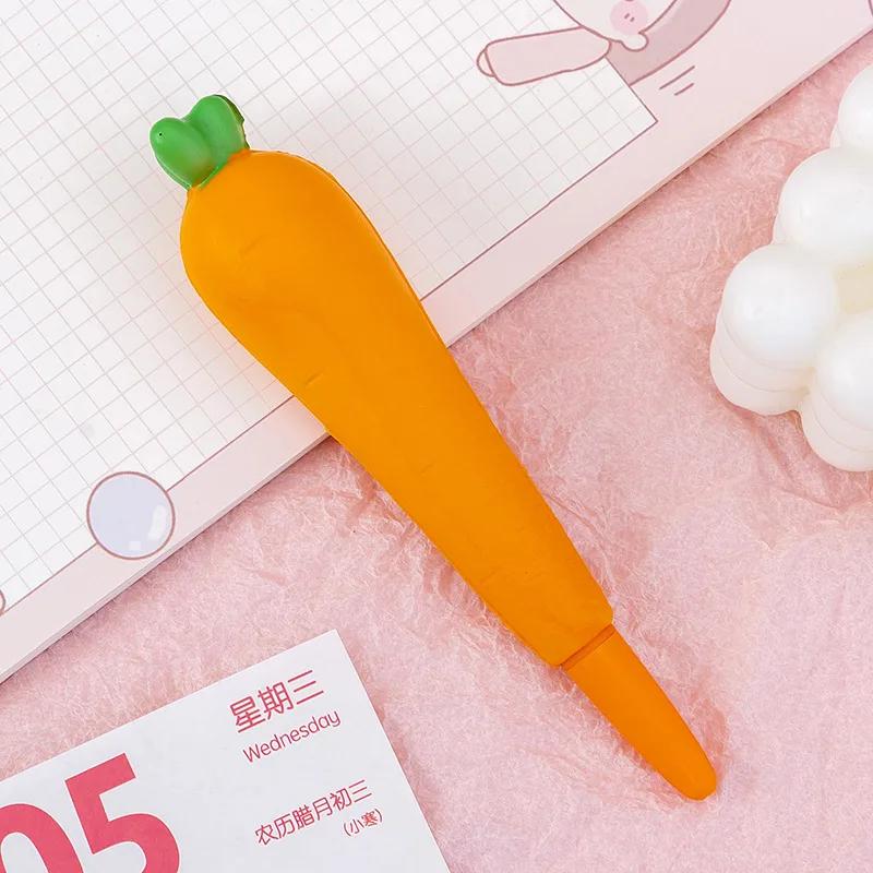 1Pc Cute Cartoon Fruit Animal Decompression Gel Pen Creative Fun Kid Soft Elastic Pinch Pen Student Stationery School Supplies