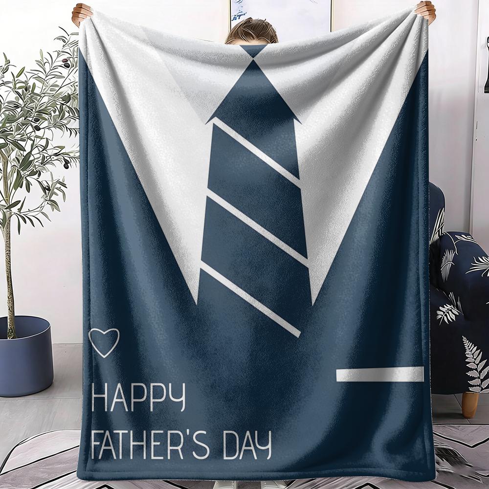 Father's Day Throw Soft Flannel AC Blanket Lightweight Summer Nap Throw Cozy Blanket for Sofa Bed Travel Home