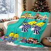 Bananas in Pyjamas Pattern Blanket for Home Decoration, Bed, Sofa, Car Travel, Camping, Suitable for All Seasons, Birthday Christmas Gift