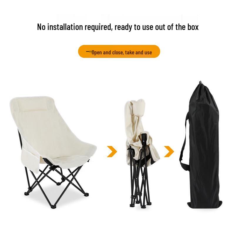 ZISIZ Portable Camping High-Back Folding Chair