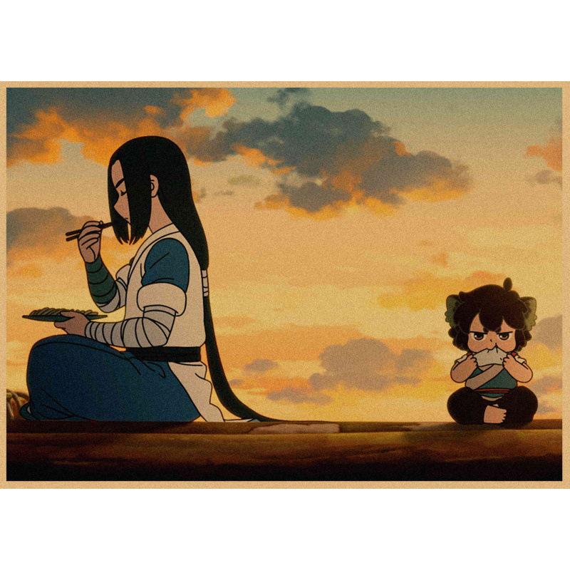 Luo Xiaohei Anime Retro Poster - Decorative Wall Art for Cafe, Bar, or Restaurant