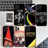Чехол для телефона Rock L-Led Vintage Band Z-Zeppelin Для IPhone 16 Pro Max 15 17 Plus 14 13 12 Mini 11 Черная крышка