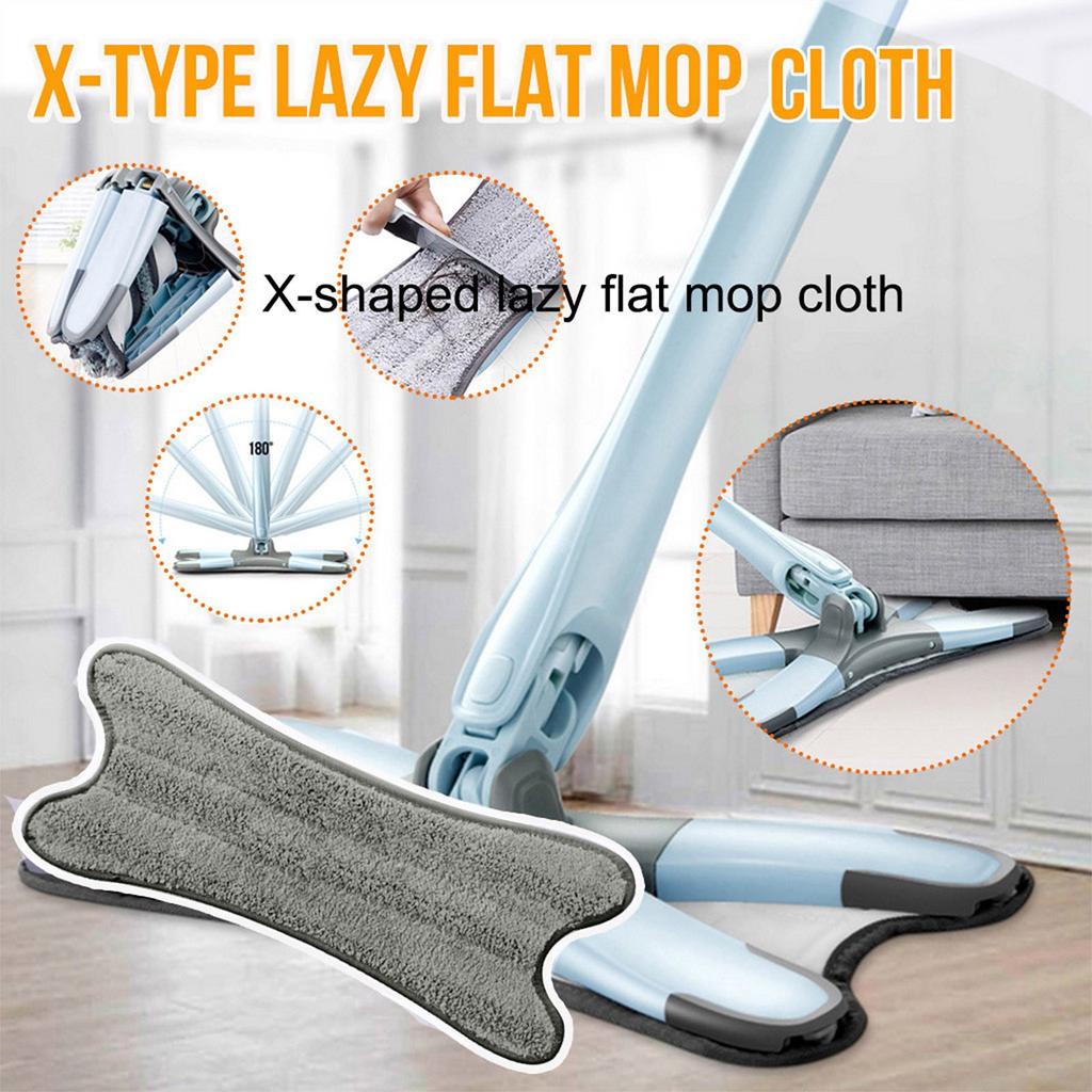 House Hold X-shaped Lazy Flat Mop Cloth Micro-fiber Mop Cloth 37x15cm