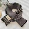 Autumn/Winter Double-sided Houndstooth Knit Scarf