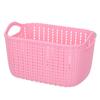 Imitation Rattan Plastic Uncovered Basket Handheld Storage Frame,Baskets for Organizing, Bathroom Cosmetics Storage Box