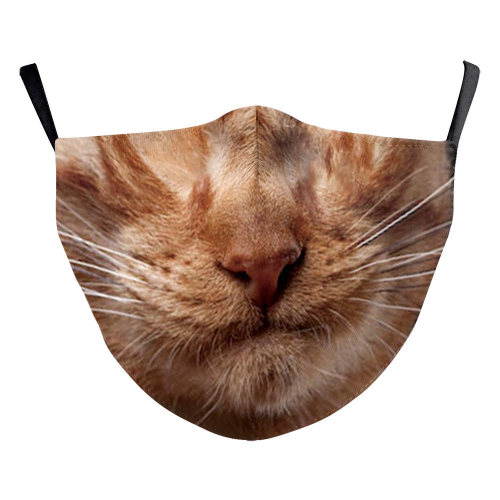 Защитная маска для взрослых с цифровой печатью, смешная мордочка щенка, защита от смога и пыли