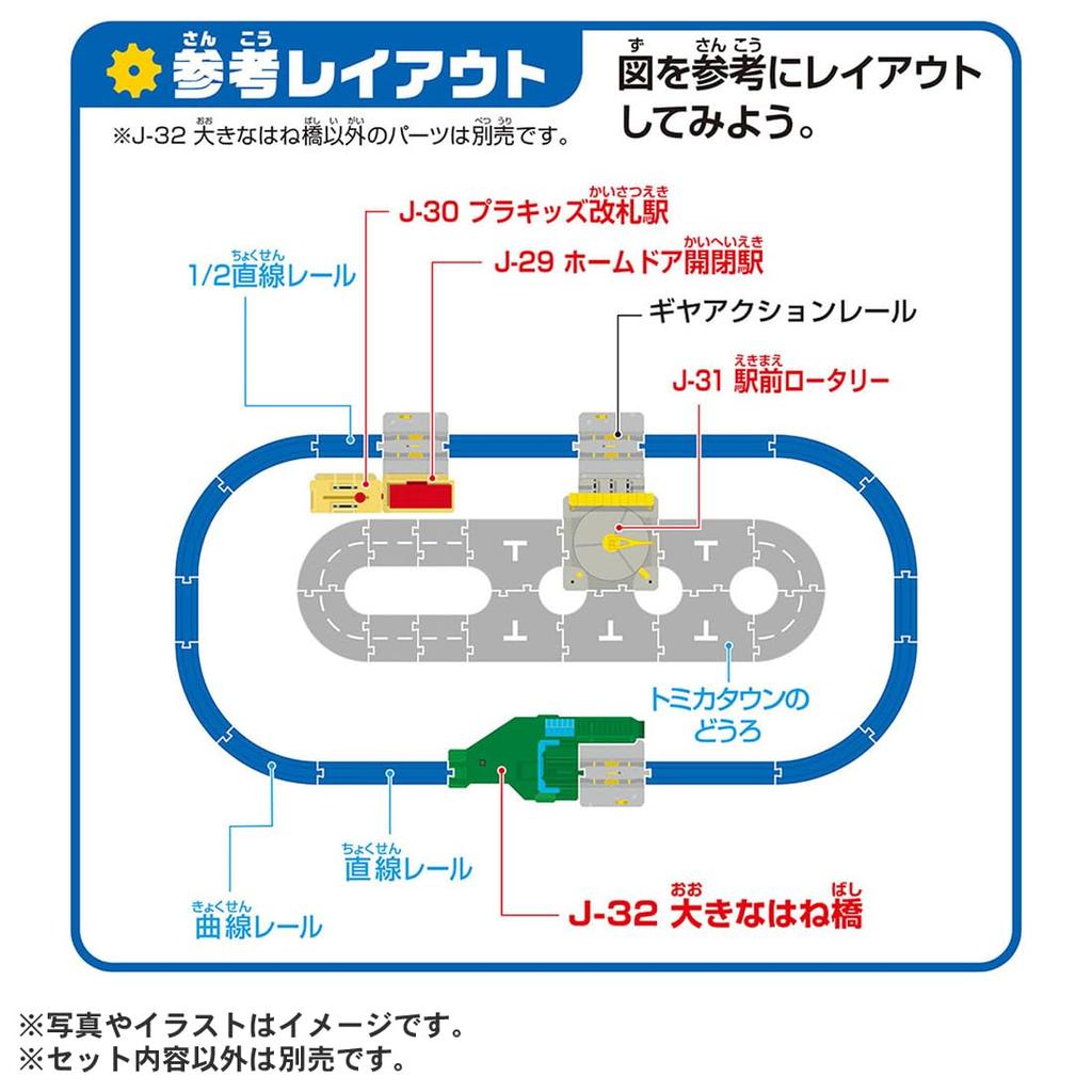 TAKARA TOMY Plarail Action Town Big Drawbridge Train Toy for Ages 3 and Up J-32