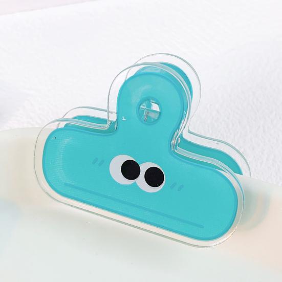 Симпатичные акриловые зажимы для пакетов с большими глазами, многоразовые зажимы для пакетов с закусками, прочные пластиковые зажимы для организации бумаги и документов в офисе, школе и дома.