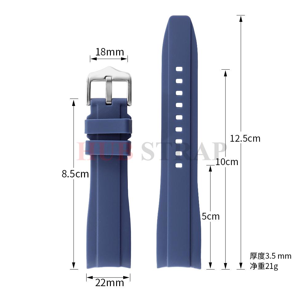 20мм22мм для Rolex Резиновый ремешок для Swatch Универсальный Мужской Женский Изогнутый конец Силиконовый ремешок для часов Citizen Sport Водонепроницаемый ремень