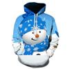 Creative Little Snowman 3D Printing Hoodie Men's Fashion Hooded Sweatshirt Fall Winter Fashion Hoodie