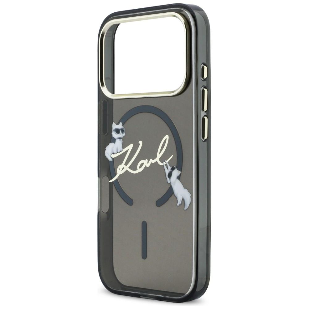 Karl Lagerfeld IML Choupettes Karl Script Logo MagSafe Case for iPhone 17 Pro Black
