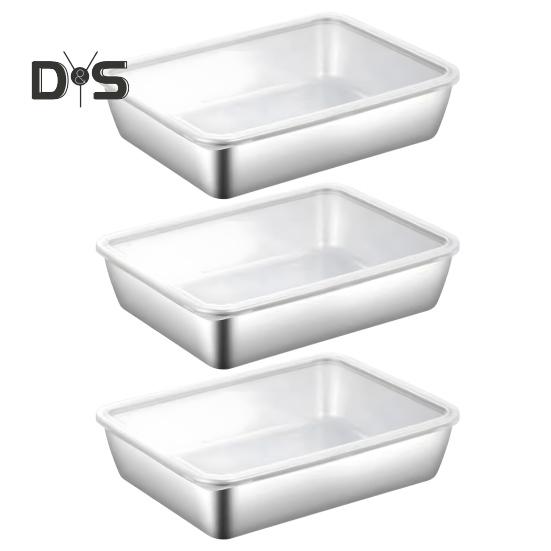 Ланч-бокс из нержавеющей стали с прозрачной крышкой, герметичный пищевой контейнер для сыра, мясных деликатесов, фруктов, духовки, выпечки, пикников, с рельефным дном, с узорами для еды