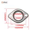 2 Hole Diamond Shape Car Exhaust Flange KIT Universal 304 Stainless Steel Stamped Exhaust Flange 51mm 63mm 76mm