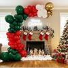 Christmas Green Red Balloons Garland Metal Gold Balloon Arch Kit Xmas Home Party Christmas Festival Background Decoration Globos