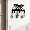 Элегантный металлический настенный крючок в виде лошади, черный, богемный стиль, декор для дома, офиса