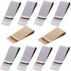 Lebonarie Stainless Steel Money Clips for Men and Women, Set of 10 (Silver and Gold)