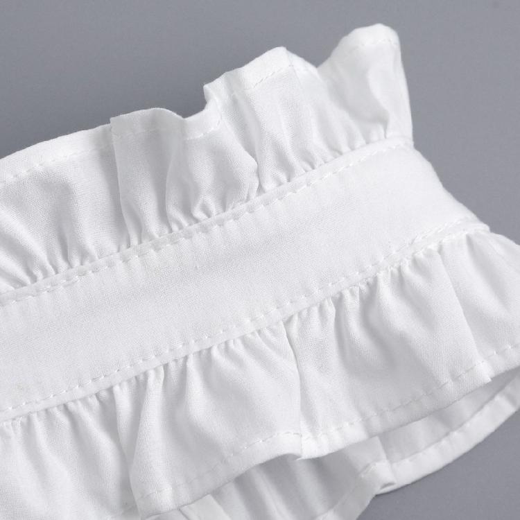 Винтажный плиссированный воротник-стойка с оборками, вставка, съемный воротник, ложный воротник блузки, жабо, чокер, модные заявления