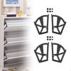 2 Pieces Furniture Cabinet Hinge Shoe Drawer Flip Frames Parts with Mounting Accessories
