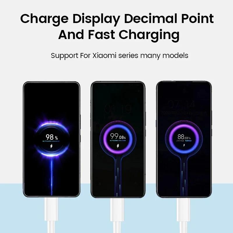 67W Super Fast Charger for Xiaomi 11 Lite 12 13 14 Redmi Note 10 11T 12T 13 Pro POCO F4 F5 X5 X6 6A Type C Quick Charging Cable