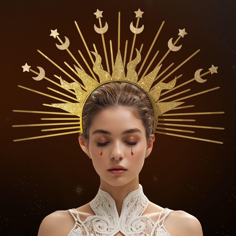 Sun God Glory Headband Star COSPLAY Hair Hoop Vintage Halloween Headband Halloween Party Cosplay