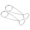 2Pcs Stainless Steel Fish Mouth Jaw Spreaders Hanging Hook Rack for Cooker Water Bottle