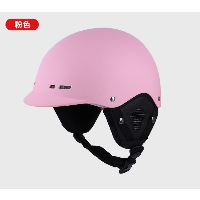 Adult Ski Helmet Alpine Snowboard Use ABSEPS Safety Protection Warm Lined Adjustable Fit In Black