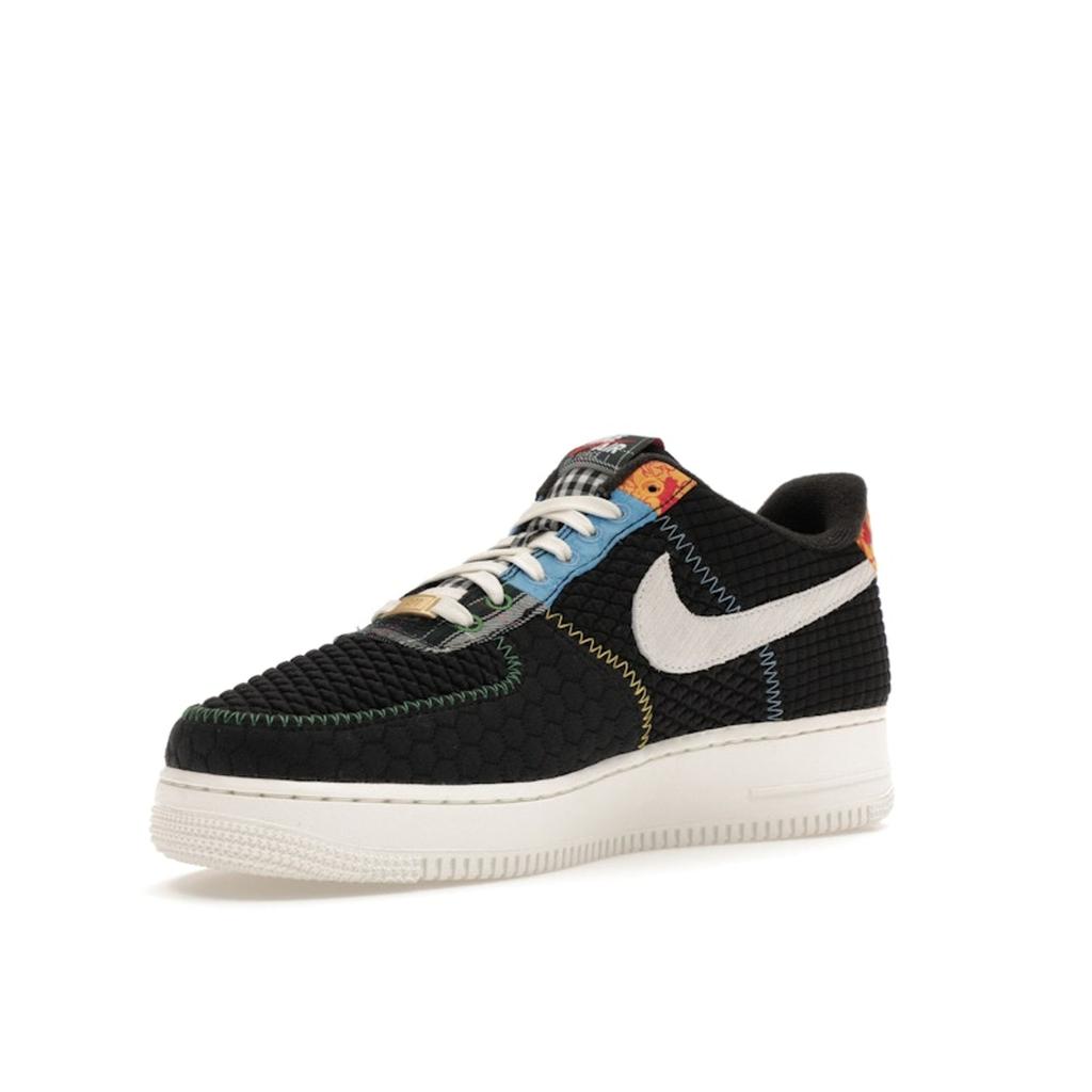 Nike Air Force 1 07 LV8 Мужские кроссовки из разных материалов Black Sail University-Red DZ4855-001