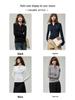 Women's Brushed Button Henley Long Sleeve T-Shirt - Autumn 2025 Print Slim Base Layer Top