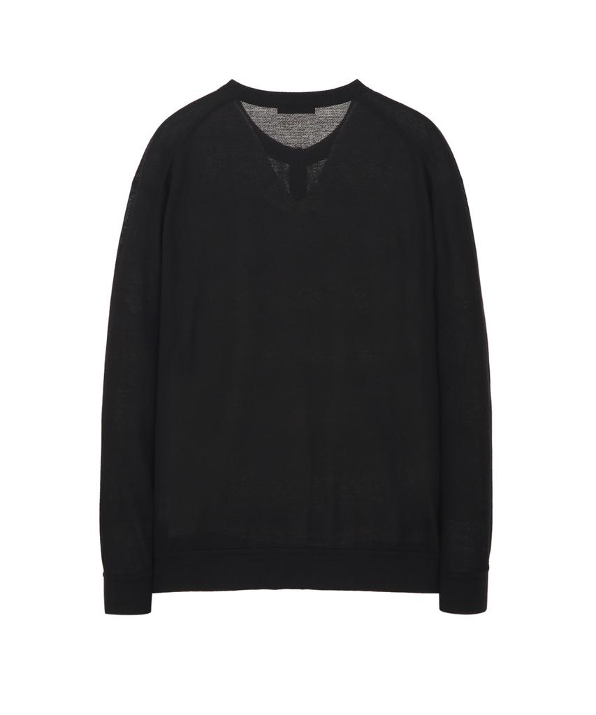 Jillstuart Newyork Men Cotton Lean Crew Neck Cardigan - Black (Jnsw6B507Bk)