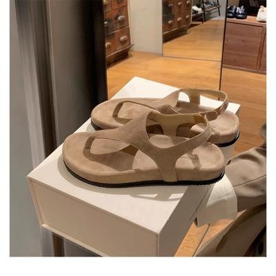 Туфли Минималистичные елочка ретро носок отпуск плоские нишевые сандалии