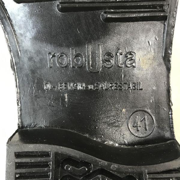 Винтажные немецкие прочные ботинки офицера из натуральной кожи с зернистой фактурой, размер 41 25,5-26,0 см, черные туфли военной полиции(ИСПОЛЬЗОВАЛ)