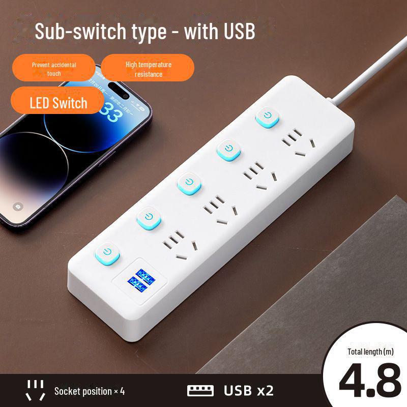 Xiaomi Smart Power Strip с USB, многофункциональный удлинитель, розетка для домашнего офиса