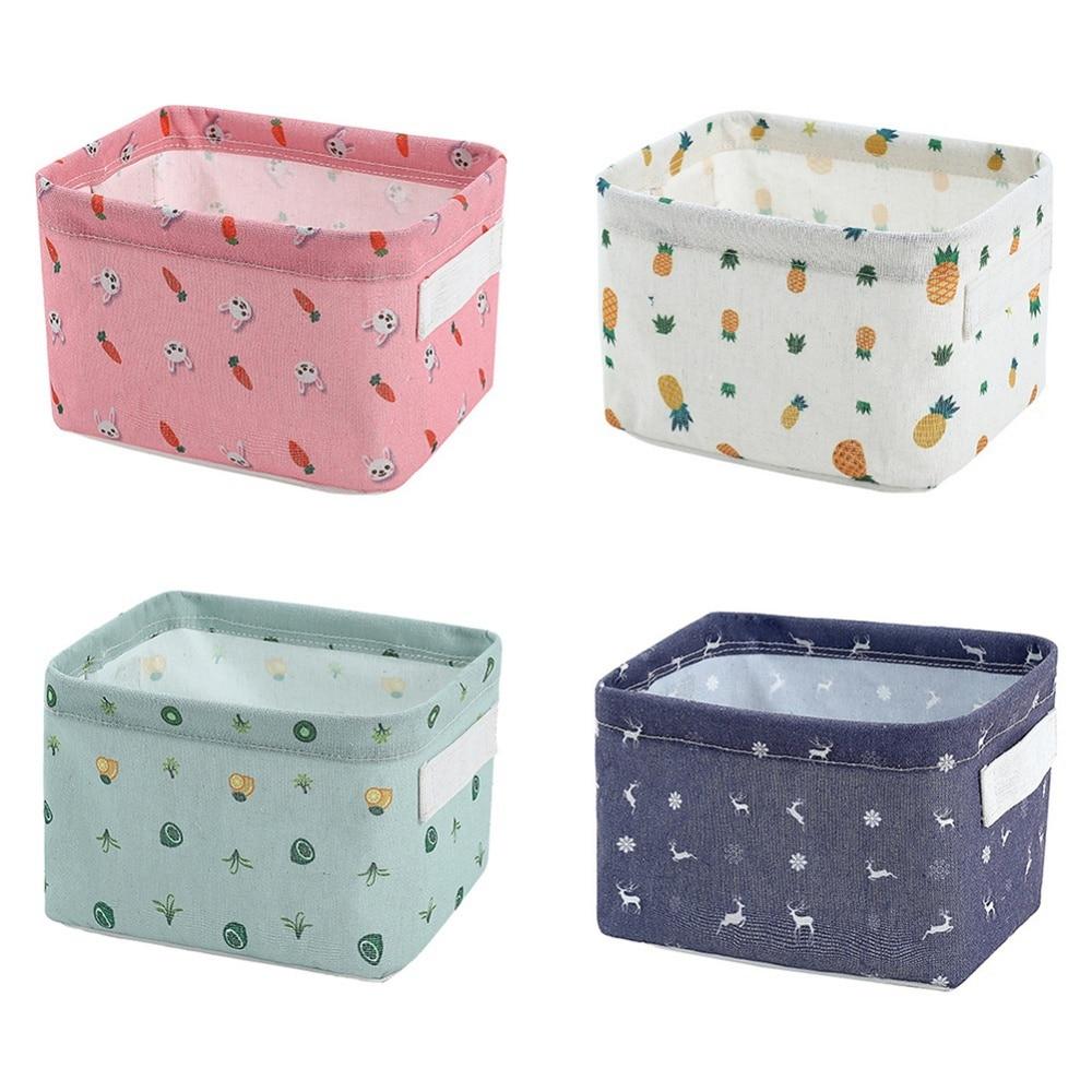 Тканевая корзина для хранения, милая для маленьких домашних животных, офисные ключи для макияжа