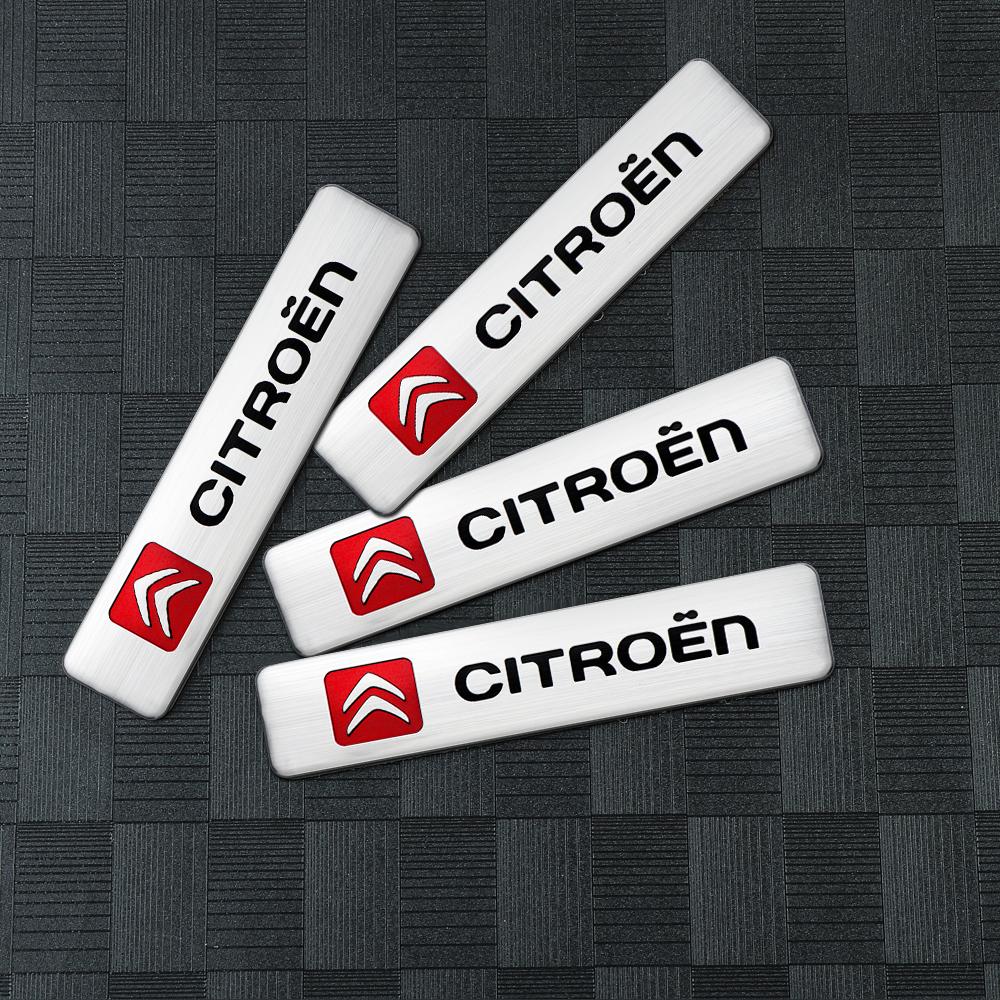 1pcs Aluminum Car Badge Body Side Sticker Fender Trunk Decor Decal Styling For Citroen C1 C2 C3 C4 Picasso C4L C5 C-ELYSEE C6 C8