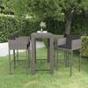 Day and Night - Day and Night 5-piece Garden Bar Furniture Set and Gray Synthetic Rattan Cushions