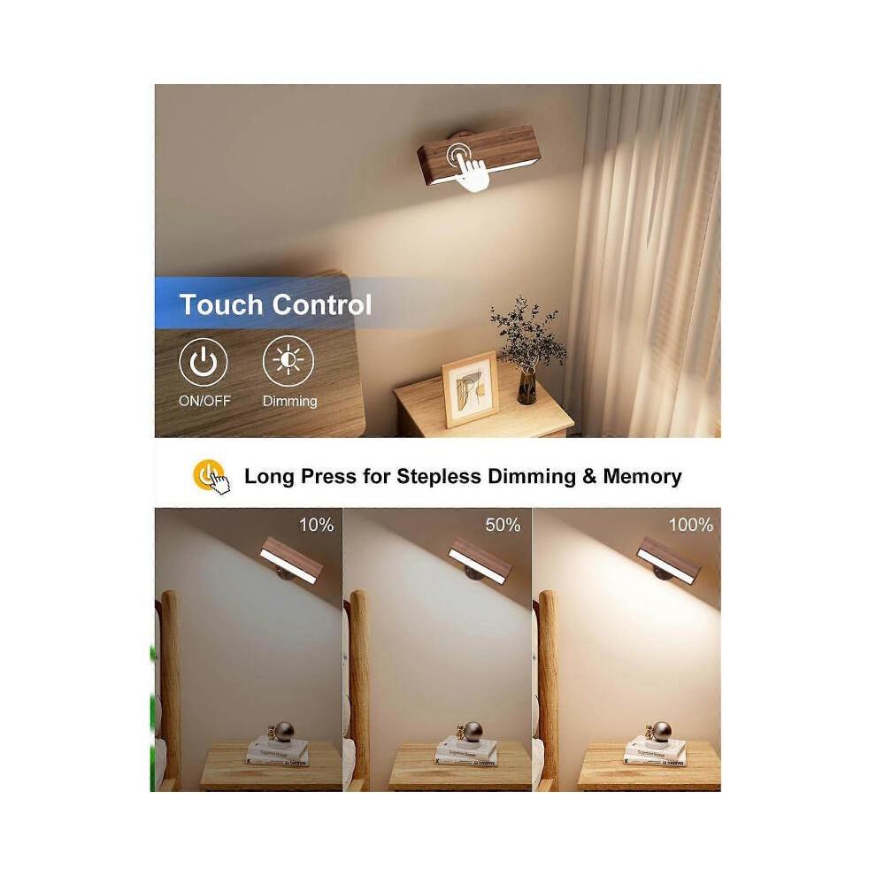 (beech) 50% Off-Rechargeable Magnetic Bedside Lamp LED Touch Switch Study Wall Night Light