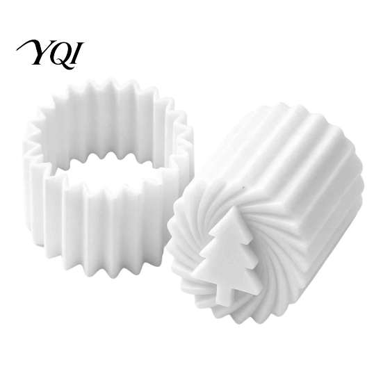 Decorative Cookie Cutter Double-Sided Mooncake Press Mold, 2-in-1 Plastic Pastry Stamp, Christmas Homemade Dessert Tree Design Baking Tool for