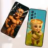 Tung Tung Tung Узор Сахур Для Samsung A73 A72 A71 A55 A54 A53 A52 A51 A13 A22 A16 A15 A12 A14 A26 A07 5G Черный Чехол для Телефона
