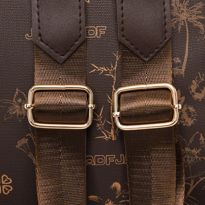 Рюкзак с принтом, женская сумка большой вместимости с защитой от краж, мягкий кожаный рюкзак для поездок на работу