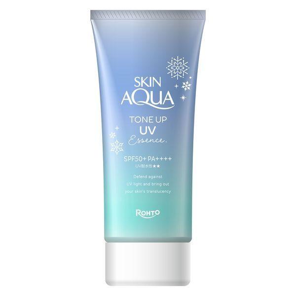 Rohto Skin Aqua Tone Up UV Эссенция для лица голубая SPF50PA 80г
