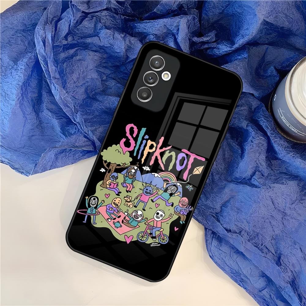Чехол для телефона S-Slipknot Популярная группа для Samsung S25 S24 S30 S21 S23 S20 S22 Fe S10 E S9 Note 20 Pro Ultra Plus стеклянная крышка