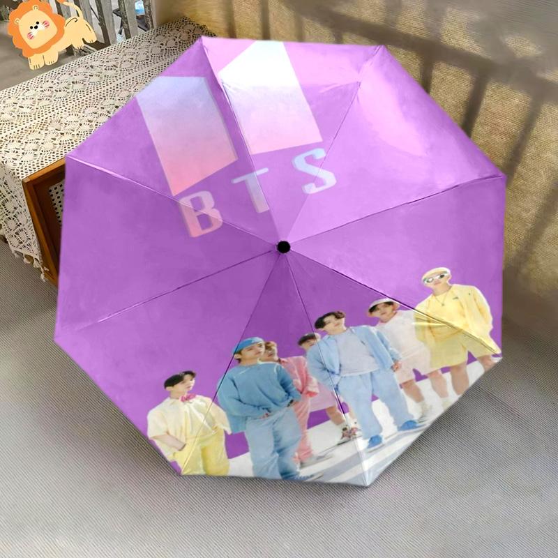Harmony Melody: BTS's Sonic Journey Folding umbrella Portable Suitable for all seasons outdoor Gift Three folds