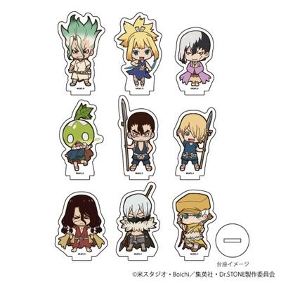 Доктор. Стоун Доктор. Миниатюрная подставка из акрила Stone Acrylic Petite Stand Vol.01 Official Mini Chara, 1 коробка, 9 шт.