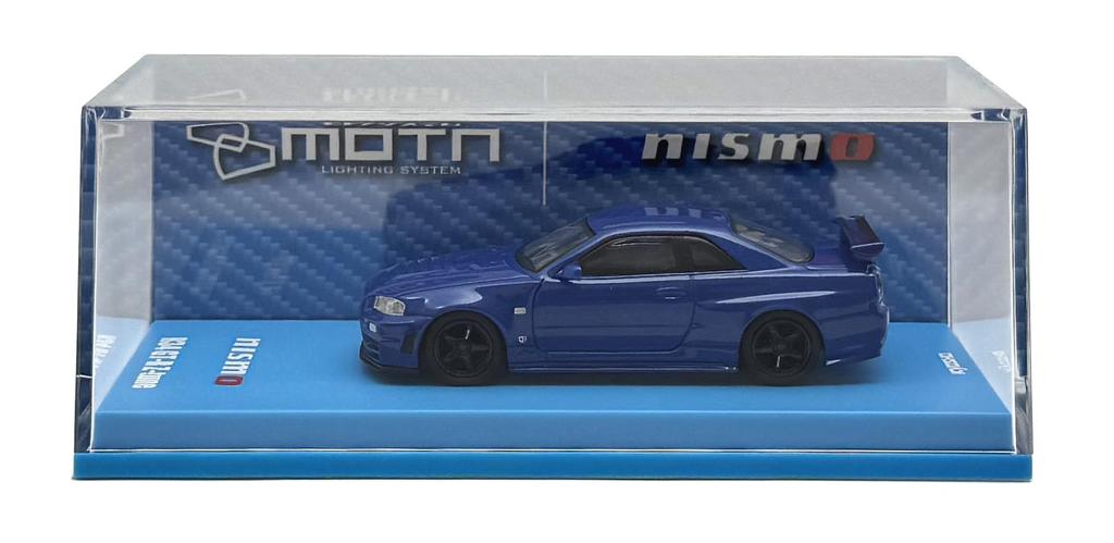Kyosho Original Scale Nismo R34 Finished Model K07130LBL 1/64 [MOTN] GT-R Z-tune LED-Equipped (Bayside Blue)