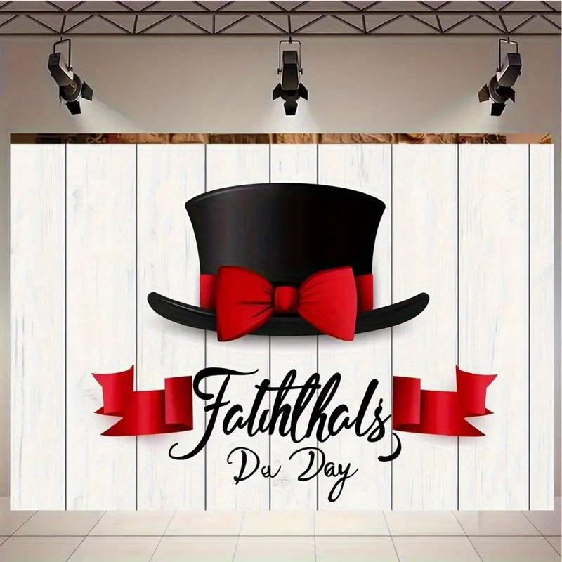 1 шт., полиэстеровый цилиндр для Дня отца, баннер для вечеринки, универсальный декор для свадеб, дней рождения, юбилеев, Рождества, Нового года, Дня святого Валентина