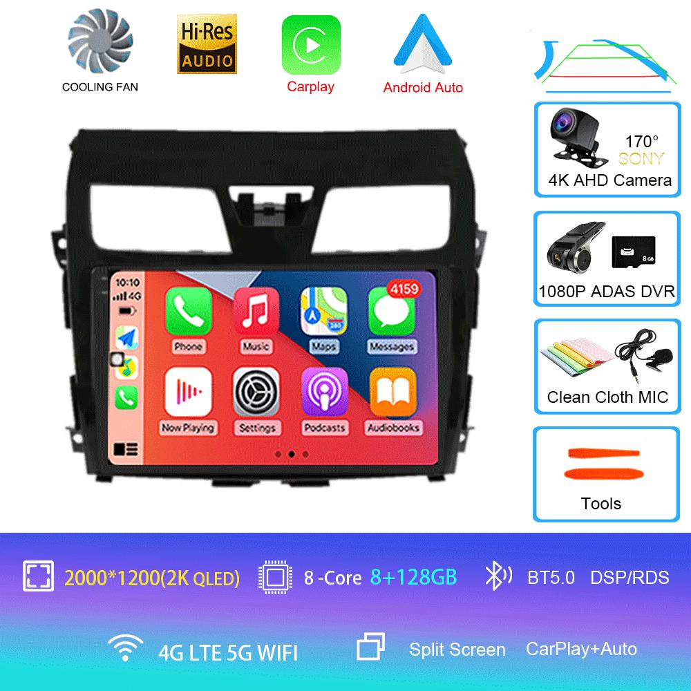 Автомобильное радио Android 14 Carplay для Nissan Teana Altima 2013 2014 2015 GPS Мультимедийный Видеоплеер DSP Стерео 360 Камера Головное Устройство